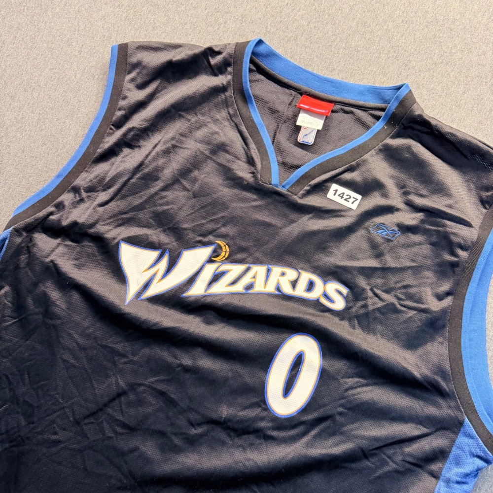 Reebok Washington Wizards Gilbert Arenas 0 NBA Jersey Mens 2XL Black Blue